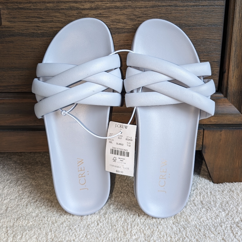 J. Crew Light Blue Sandals Slides